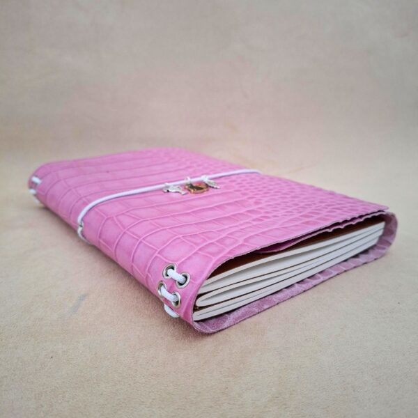 Skórzany Notes Journal A5 Planer Pink