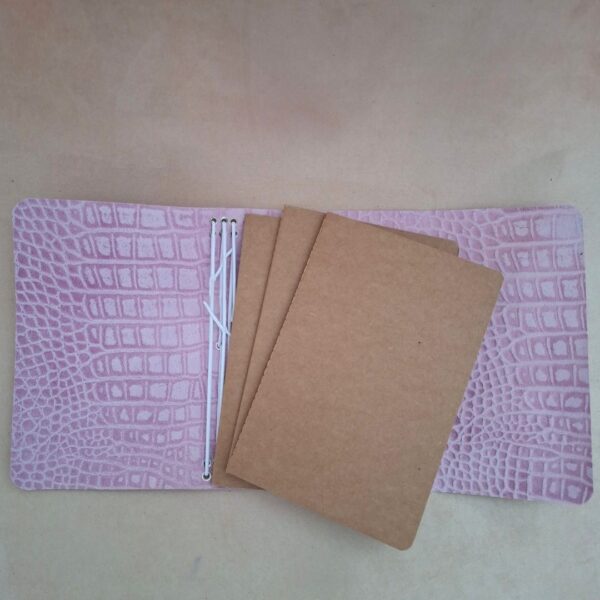 Skórzany Notes Journal A5 Planer Pink