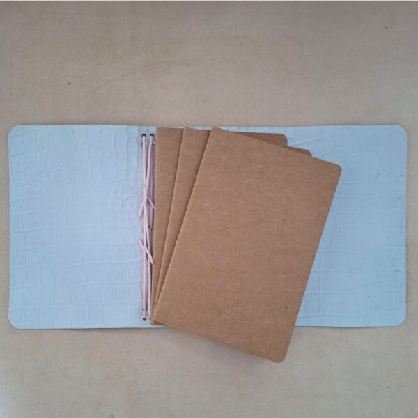 Skórzany Notes Journal A5 Planer Silver