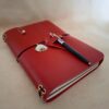 Skórzany Notes Journal A5 Planer Red Heart